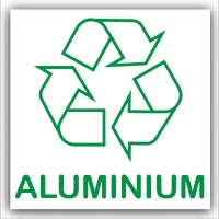 Aluminium Recycling Self Adhesive Sticker-Recycle Logo Sign-Environment Label